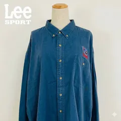 Lee SPORT NFL テネシー タイタンズ 刺繍ロゴ 長袖BDシャツ XXL ブルー 古着 ビッグサイズ 90s アメカジ  #K027-57