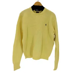 ポロバイラルフローレン Polo by RALPH LAUREN ポニー刺繍ロゴ クルーネック コットンニット メンズ import：L 