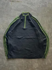 Eddie Bauer ハーフジップ ニットプルオーバー ライン入り XL グレー