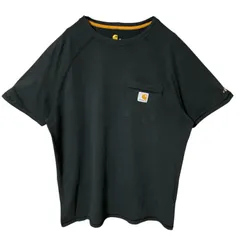 M カーハート ワンポイント ポケT シンプル ワーク ストリート  ブラック 黒 Tシャツ レディース ユニセックス メンズ 古着 半袖 CHM