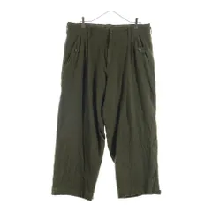 Yohji Yamamoto POUR HOMME (ヨウジヤマモト プールオム) 22AW Full Length Wide Pants フルレングス ワイドパンツ カーキ HE-P08-104のサムネイル