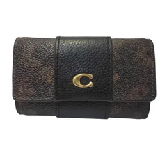 コーチ COACH ホース＆キャリッジ プリント 6連 レザー キーケース メンズ 表記無 