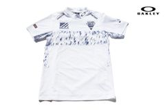 Oakley OAKLEY Used Embroidered Short-Sleeve Mock-Up Men's Golf Wear M