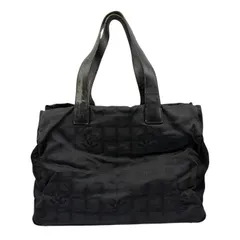 CHANEL シャネル ニュートラベルライン MM トートバッグ ナイロン レザー ブラック バッグ ブランド 鞄 A4 レディース 中古 W1