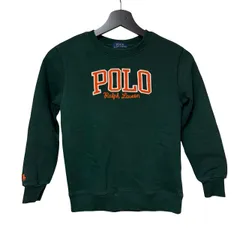 POLO RALPH LAUREN ポロラルフローレン キッズ スウェット トレーナー グリーン 130 刺繡ロゴ【B104】