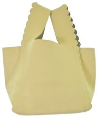 LUDLOW ラドロー スカラップ レザー トートバッグ ベージュ - メルカリ