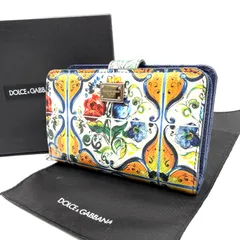 ✨新品✨DOLCE&GABBANA ドルチェ＆ガッバーナ マヨリカ柄 二つ折り財布 マルチカラー 総柄 ユニセックス メンズ レディースのサムネイル