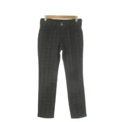 エドウィン EDWIN JERSEYS パンツ S グレー チェック柄 フルレングス ストレート 裏起毛 /AO1 ■ECA002