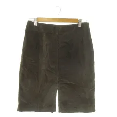 ジェイクルー J.CREW コーデュロイスカート 緑 カーキ 膝丈 タイトシルエット スリット /AO43 ■ECA002のサムネイル