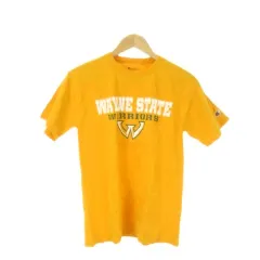 チャンピオン CHAMPION Tシャツ S オレンジ 山吹 ロゴプリント 半袖 /CK29 ■ECA002