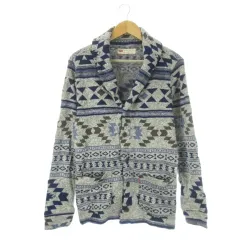 リーバイス Levi's カーディガン ニット ショールカラー 長袖 M 青 ブルー チマヨ柄 /CK11 ■ECA002のサムネイル