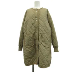 ショコラフィネローブ chocol raffine robe ノーカラーコート キルティング ロング丈 FREE ベージュ /PP ■GY58のサムネイル