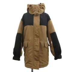 イング INGNI マウンテンパーカー 中綿ジャケット アウター ミドル フード ジップアップ バイカラー M 茶色 ブラウン 黒 ブラック /XZ ■GY58