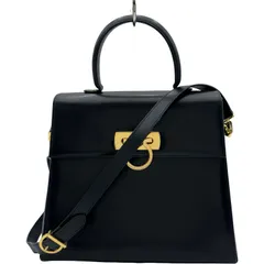 サルヴァトーレ・フェラガモ Salvatore Ferragamo ガンチーニハンドバッグ 210536 ネイビー カーフ レディース ハンドバッグ