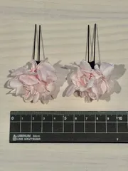 お試し　プリザーブドアジサイ　サクラ色プリザーブドフラワー　ミックスピン２本髪飾り　ヘアドレス　卒業式　結婚式　成人式