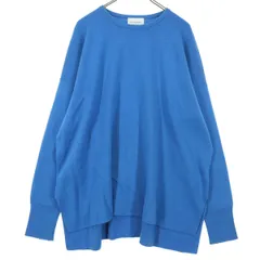 美品 UNITED ARROWS ユナイテッドアローズ 長袖 カシミヤ混 ニット セーター ブルー レディース 古着