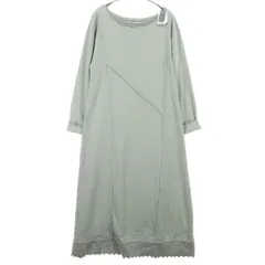 未使用 JEANASiS ジーナシス 長袖 ボートネック スウェット ロングワンピース F グレー レディース 古着