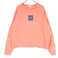 GAP ギャップ ロゴプリント 長袖 トレーナー L ピンク スウェット メンズ 古着
