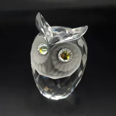 SWAROVSKI スワロフスキー 置物 インテリア小物 オブジェ フクロウ大 梟 アニマル 幸福 縁起物 クリスタル クリア きらきら 可愛い ギフト プレゼント 贈り物 コレクション