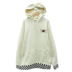 バンズ VANS パーカー プルオーバー 長袖 プリント 裏起毛 M オフホワイト /HO34 ■ECD001