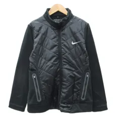 ナイキゴルフ NIKE GOLF ゴルフウェア ブルゾンジャケット L 黒 ブラック 中綿 スタンドカラー 裏起毛 ジップアップ ミドル丈 /YS22 ■ECD001