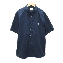 ピーエスポールスミス PS Paul Smith カジュアルシャツ XL 紺 ネイビー 半袖 /YS42 ■ECD001