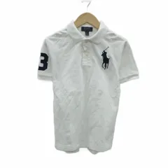 ポロ ラルフローレン POLO RALPH LAUREN ポロシャツ ポロカラー 半袖 S オフホワイト ビッグポニー ロゴ刺繍 /HO48 ■ECA001