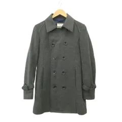 オリヒカ ORIHICA ピーコート S グレー ダブルブレスト ヘリンボーン柄 長袖 /RN ■GY58