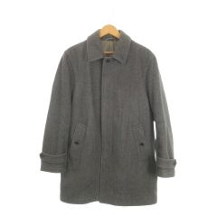 エディフィス EDIFICE Le plus eleve ステンカラーコート ウール M グレー 比翼 /MN10 ■ECA002