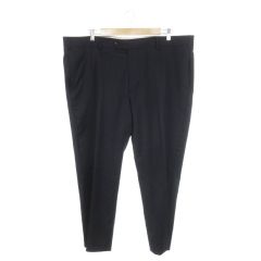 ブルックスブラザーズ BROOKS BROTHERS BrooksFlex パンツ W42 L30 紺 ネイビー 無地 ベルトループ付き /MN37 ■ECA002