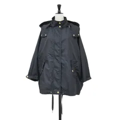 WoolRich ウールリッチ ジャケット ブラック 黒 サイズ:S | 21春夏 アノラックパーカー / ANORAK | ナイロンブルゾン ミディ丈 フーディ スタンドカラー 長袖 ラグラン ドルマンスリーブ ドローコード【レディース】【中古】