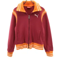 PUMA プーマ スウェット ジップジャケット L レッド系 レディース 古着