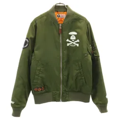 Aape BY A BATHING APE エーエイプバイアベイシングエイプ MA-1 フライトジャケット M カーキ 中綿 メンズ 古着