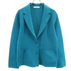 ISSEY MIYAKE me イッセイミヤケミー 日本製 長袖 カーディガン ターコイズ レディース 古着