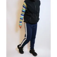 トラックパンツ ジャージ 裏起毛 ネイビー サイドライン ヴィンテージ vintage
