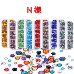 【N 様】　高分子ストーン　ミルキーストーン　デコストーン　デコうちわ　ラインストーン