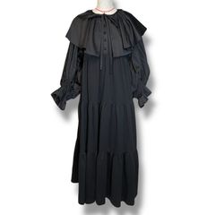 ヌキテパ 大久保節子コラボ 定価4.4万セツコ　サジテール　ロングワンピース　黒 ヌキテパ 大久保節子コラボ 定価4.4万セツコ サジテール ロング