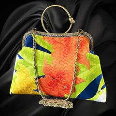 【No.813】着物リメイクバッグ、和風オリジナルバッグ、着物ショルダーバッグ