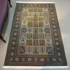 ペルシャ絨毯最高のモハメッド ジャムシェディ工房 クム産 高質 シルク