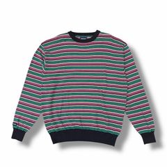80s stussy マルチボーダースウェット - メルカリ