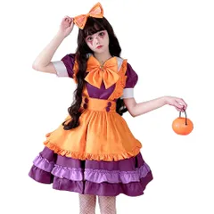 [FUPUONE] コスプレ メイド ハロウィン レディース (M) [M]