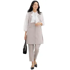 [アッドルージュ] スーツ レディース ジレ セットアップ ベスト ロング パンツ 卒業式 入学式 母 フォーマル ビジネス カジュアル 大きいサイズ【t5370】 4L グレージュ 1