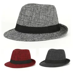 【新品】 フェドーラ 中折れハット ソフト帽 バスケット格子柄 (3色)soft hat【送料無料】