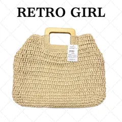 【未使用品】RETRO GIRL レトロガール ペーパートート バック オフホワイトのサムネイル