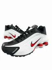 ナイキ NIKE SHOX R4 Platinum Tint University Red Black ショックス R4 プラチナム ティント ユニバーシティ レッド ブラック 104265-050 27 ブランド古着ベクトル 中古▲■260315