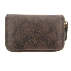 コーチ COACH B2146 小銭入れ コインケース シグネチャー ロゴ 茶 ブラウン /JS ■GY06