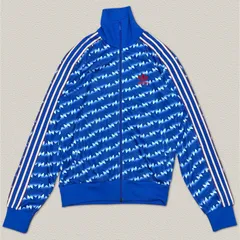 adidas トラックジャケット S　アディダス ジャージ 長袖 サッカー マンチェスターユナイテッド フルジップ トレフォイルロゴ ハイネック 堂本剛さん着用 SHARPロゴ ブルー 青色