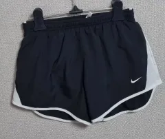 キッズ) 150) NIKE ブラック ウーブン ショーツ ハーフパンツ