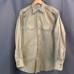 実物 ビンテージ 50s Pools USAF 米軍 アメリカ軍 ワーク シャツ マチ付き オフィサーシャツNo.I762