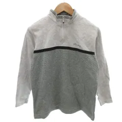エレッセ ellesse スウェット L 灰色 グレー 長袖 ハーフジップ 切り替えデザイン ETI3985 /HW ■ECF001